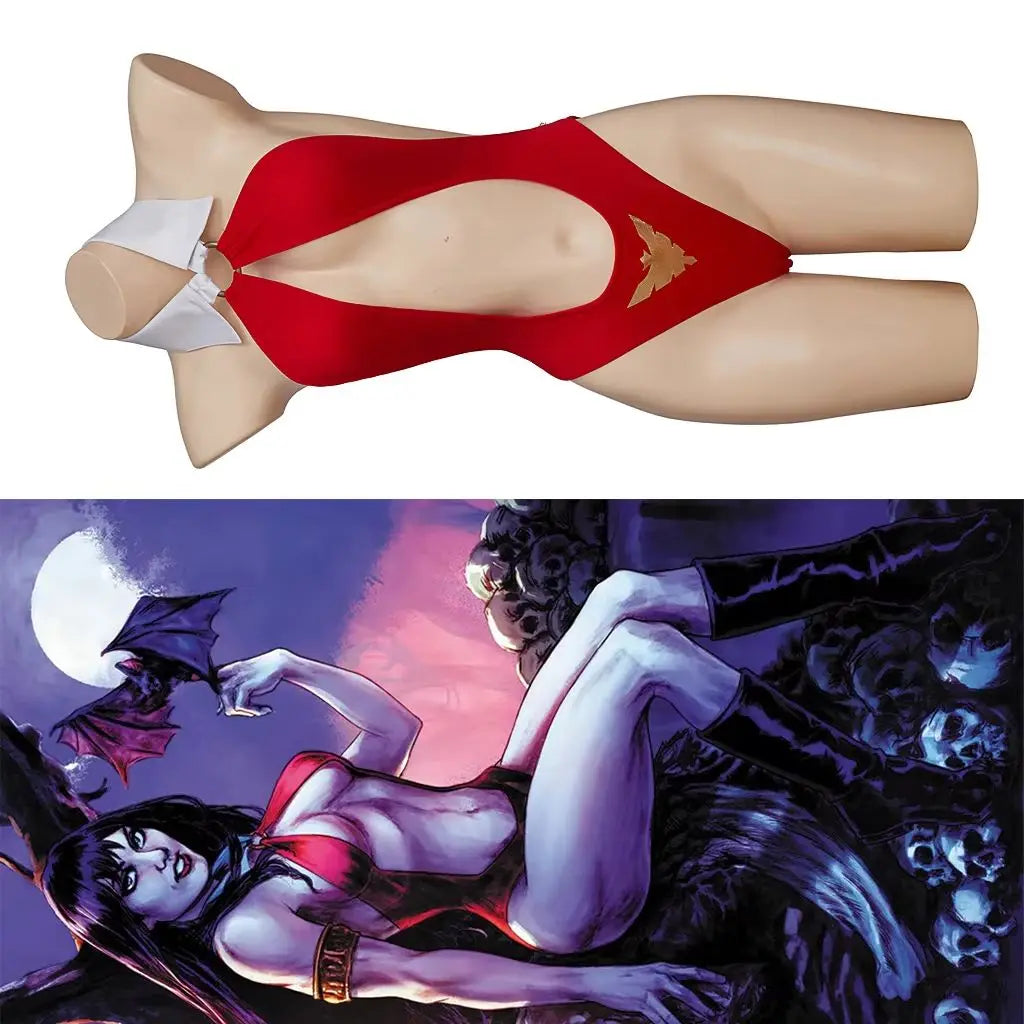 Vampire Red Cutout Bodysuit – Women’s Halloween Costume Lingerie