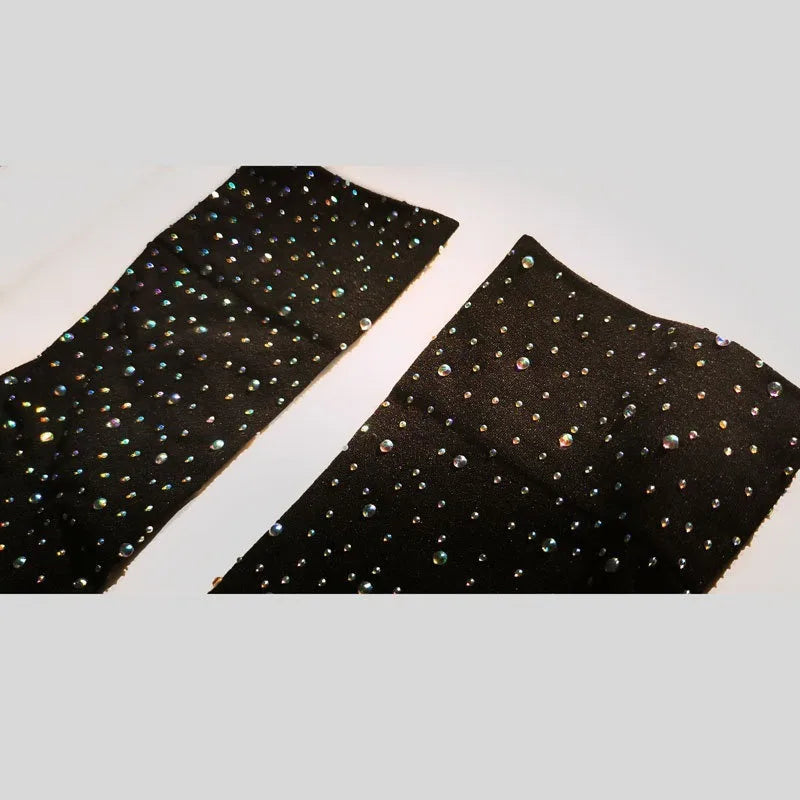 Rhinestone Thigh-High Stockings – Sexy Over-the-Knee Long Socks