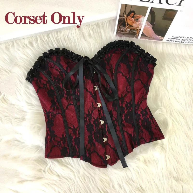 Gothic Corset Bodysuit – Halloween Witch & Dark Angel Lingerie