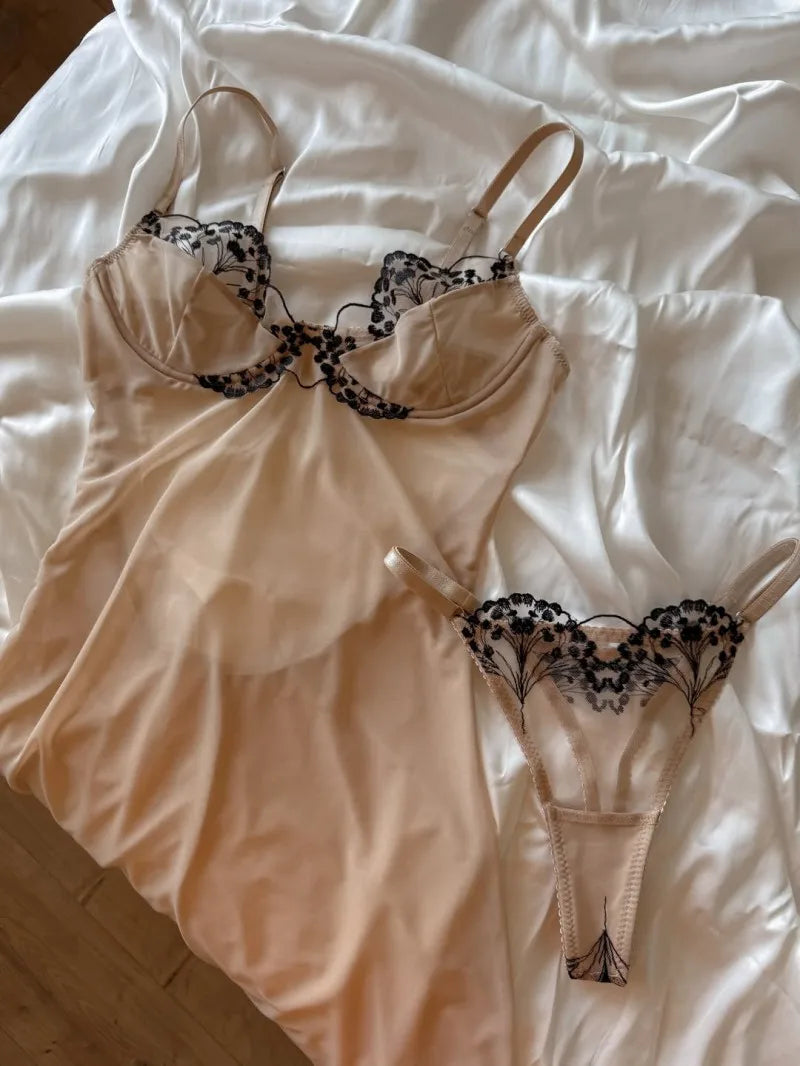 Ultra Hot Sheer Mini Dress Thong 2PC Seductive Sensual Intimates