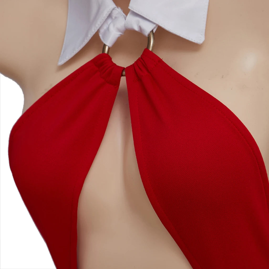 Vampire Red Cutout Bodysuit – Women’s Halloween Costume Lingerie