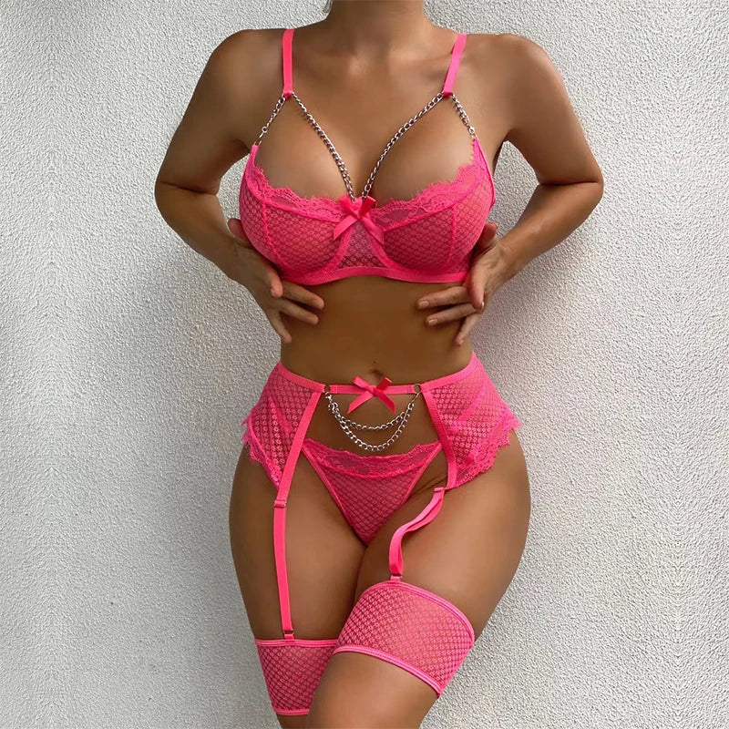 Lingerie Underwear Bras Sets Lace Garters