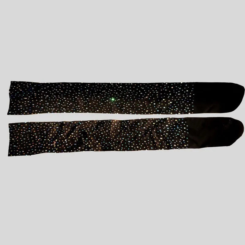 Rhinestone Thigh-High Stockings – Sexy Over-the-Knee Long Socks