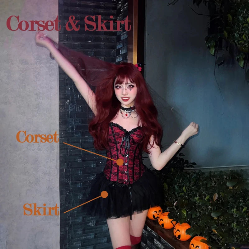 Gothic Corset Bodysuit – Halloween Witch & Dark Angel Lingerie