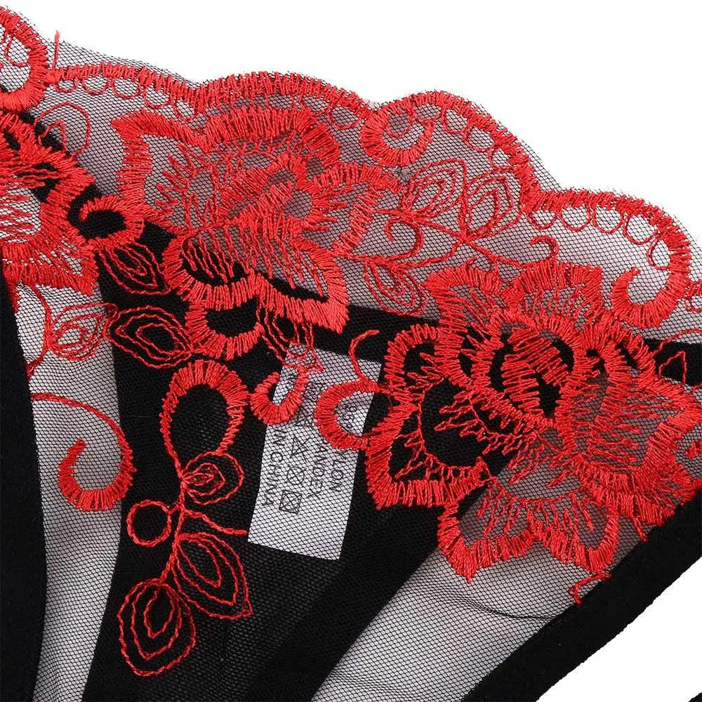 Women’s Embroidered Lace Panties – Sheer Lingerie Briefs